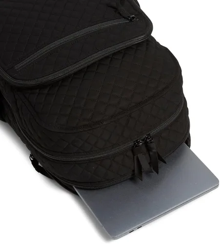 Miniatura 5 de Vera Bradley Mochila Campus de Algodón para Mujer, Negro algodón reciclado