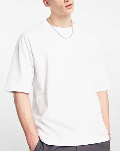 Miniatura 2 de Camiseta casual de algodón de manga corta con cuello redondo para hombre