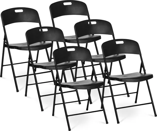 Miniatura 12 de Oline Silla Plegable, Sillas Plegables de Plástico para Interior y Exterior, Comerciales, Apilables, Plegables, para Invitados, para Eventos