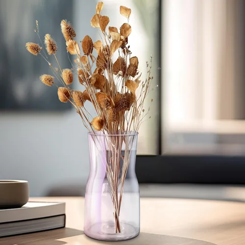 Miniatura 3 de Jarrón de cristal iridiscente de 8 pulgadas, centro de mesa de estilo bohemio moderno para flores, decoración del hogar, boda, inauguración