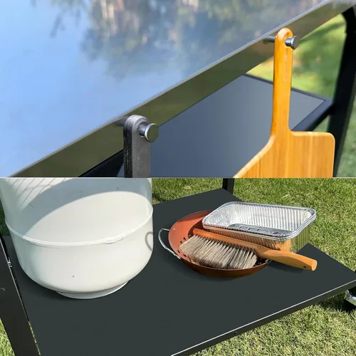 Miniatura 7 de Mesa de Parrilla Plegable para Interior Portátil Compatible con Parrilla de Madera al Aire Libre Ninja (Serie OG701 OG850 OG951), Espacio Grande