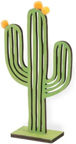 Miniatura 2 de Boston International Decoración decorativa de madera, grande, guirnalda de cactus (paquete de 2)