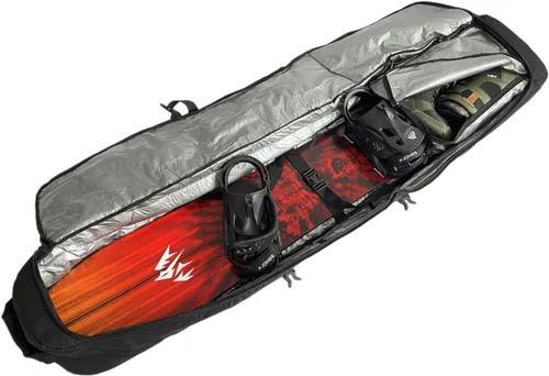 Miniatura 3 de Element Equipment Bolsa de snowboard con ruedas acolchada Ultimate Double - Bolsa de viaje premium de alta gama con doble rodillo