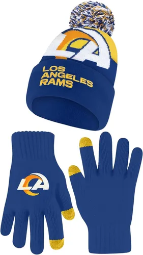 Miniatura 18 de Ultra Game Adults NFL Official Super Soft Winter Beanie Knit Hat With Warm Touch Screen Gloves Color del equipo 2