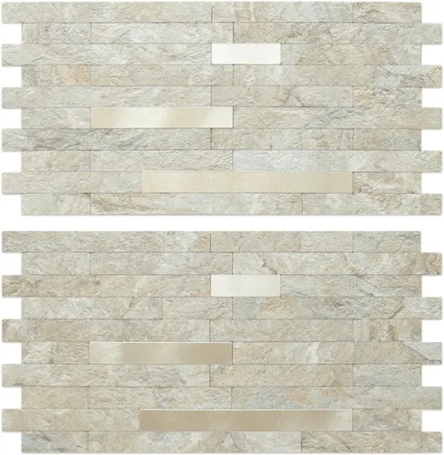 Miniatura 14 de Auliget - 20 láminas de azulejos adhesivos imitación piedra para protector antisalpicaduras, mosaicos de cloruro de polivinilo con acabado mármol