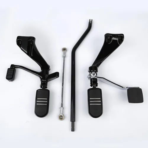 Miniatura 23 de TCT-MOTORPARTS Kit completo de controles delanteros con pedales y estriberas con palancas y varillas para Harley Sportster XL883 XL1200 1991-2003