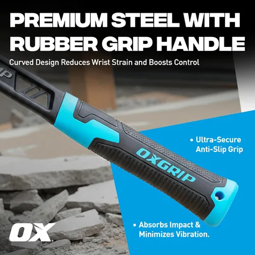 Miniatura 7 de OX Pro Ultrastrike Martillo de trineo de 3 lb con amortiguación de vibraciones, cuello puenteado y empuñadura ergonómica antideslizante