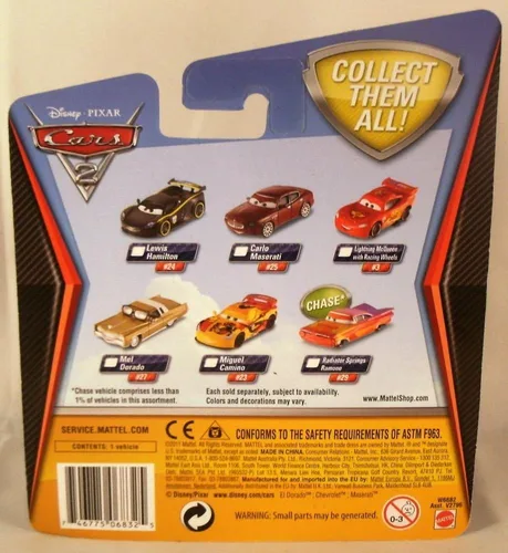 Miniatura 2 de Disney Pixar Cars 2 - Radiator Springs Ramone Escala 1:55 Persecución Carro Personaje #29