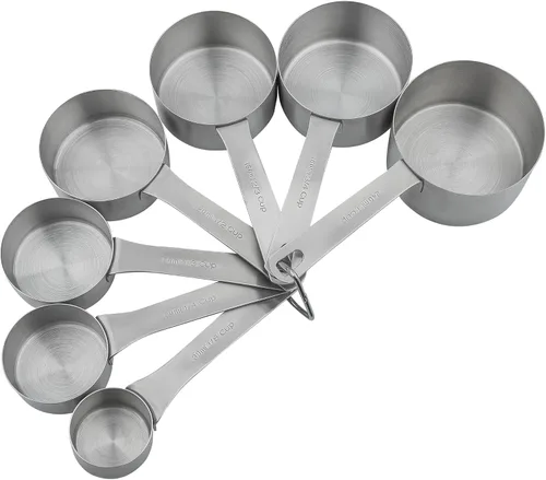 Miniatura 2 de Juego de tazas medidoras para herramientas de cocina y hornear, juego de tazas medidoras de acero inoxidable 18/8 (304), material de acero