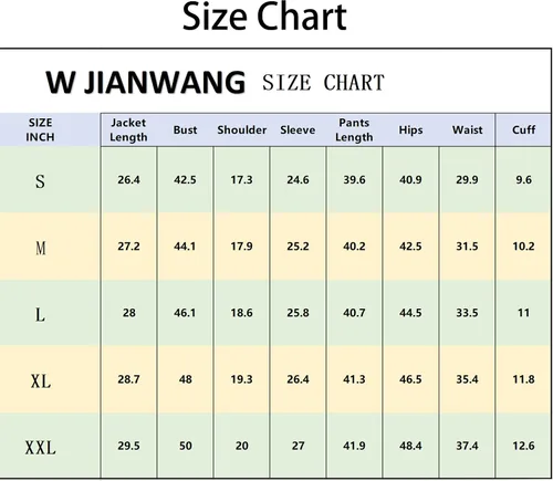 Miniatura 3 de W JIANWANG Conjunto deportivo de manga larga con cremallera completa para hombre, conjuntos de pantalones y chaquetas activas de 2 piezas