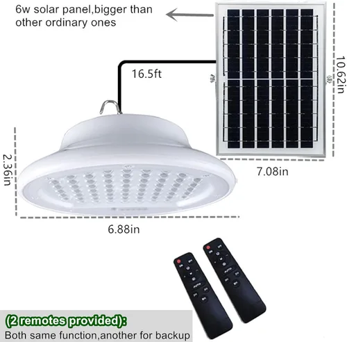 Miniatura 6 de HULPPRE Luz solar para cobertizo de 3000 lm para interiores y exteriores con cuerda de tracción, de día o de noche, del atardecer al amanecer