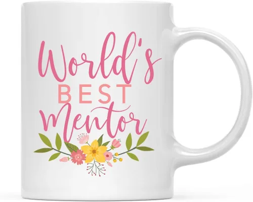 Miniatura 72 de Andaz Press Taza de café de 11 oz, regalo de broma de la mejor abbuela del mundo, diseño floral, paquete de 1