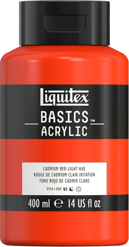 Miniatura 90 de Liquitex BASICS Pintura Acrílica, Botella de 400ml (13.5 oz), Blanco Titanio Titanio Blanco