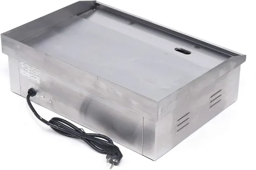Miniatura 7 de Plancha eléctrica de encimera plana, parrilla comercial de acero inoxidable con control de temperatura ajustable, parrilla de restaurante
