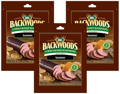 Miniatura 18 de LEM Products Backwoods Bratwurst – Salchicha curada con condimento, ideal para caza silvestre y carne doméstica, sazona hasta 25 libras de carne