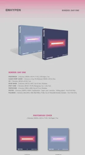 Miniatura 3 de ENHYPEN 3 borde de regalo: póster doblado del día uno 1 al azar, 1 máscara de ídolo KPOP + 1 tarjeta fotográfica adicional