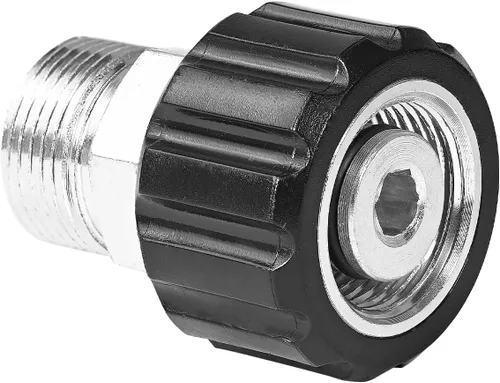 YAMATIC Adaptador para lavadora a presión, métrica M22-0.551 in macho a M22-0.591 in hembra, conecta la manguera de lavadora a presión M22-0.551 in