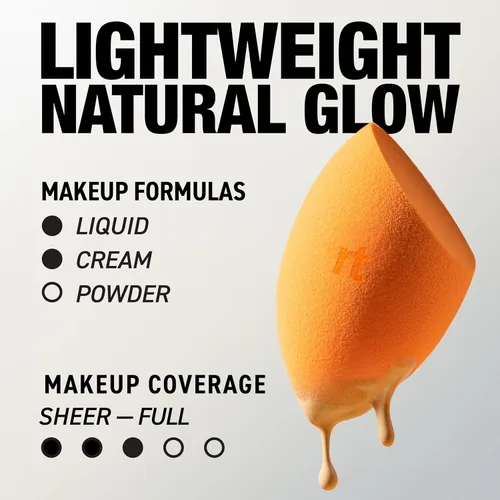 Miniatura 3 de Real Techniques Miracle Complexion Beauty Sponge Esponja Mezcladora de Maquillaje, Juego de 4 Naranja