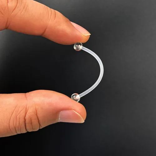 Miniatura 7 de 60 piezas de retenedores de piercing transparentes para cirugía de plástico bioflex para joyería de piercing para nariz, ombligo, pezón, lengua