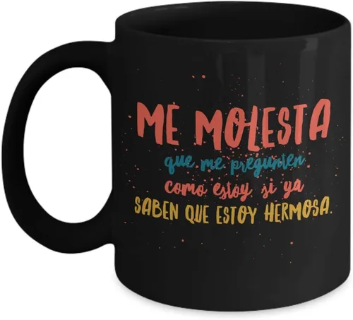 Miniatura 5 de Taza de Café Me Molesta Vaso, taza de divertidas, tazas personalizadas, taza de café inspiradoras, taza con mensajes positivos. Blanco