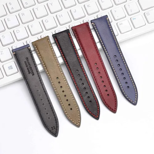 Miniatura 7 de WOCCI Correas de reloj nobuck con hebilla de acero inoxidable, correas de repuesto de cuero italiano de 0.551 in, 0.709 in, 0.787 in, 0.866 in
