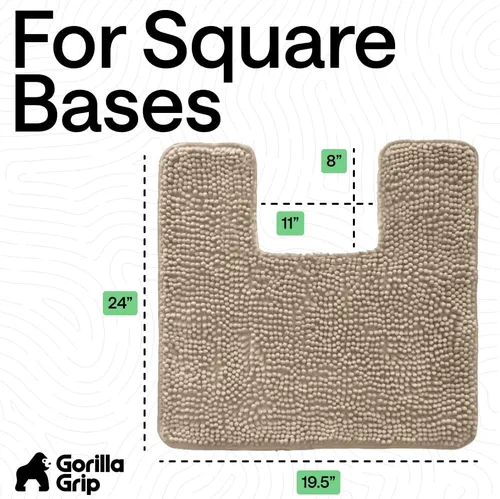 Miniatura 316 de Gorilla Grip - Tapete de baño de felpilla gruesa, suave y absorbente, secado rápido, de microfibra, con reverso de caucho, para piso de ducha, Nube