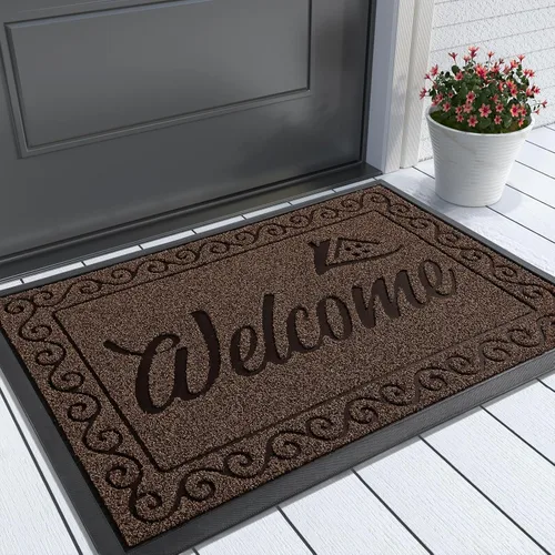 Miniatura 25 de Yimobra Tapete de Bienvenida, Tapetes de Puerta Resistentes y Duraderos para Entrada del Hogar Exterior Interior, Tapete Delantero para Patio