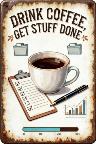 Miniatura 10 de Life is too short for bad coffee cartel de metal de 8 x 12 pulgadas, decoración de pared retro para la cueva del hombre, hogar, bar, cocina, garaje