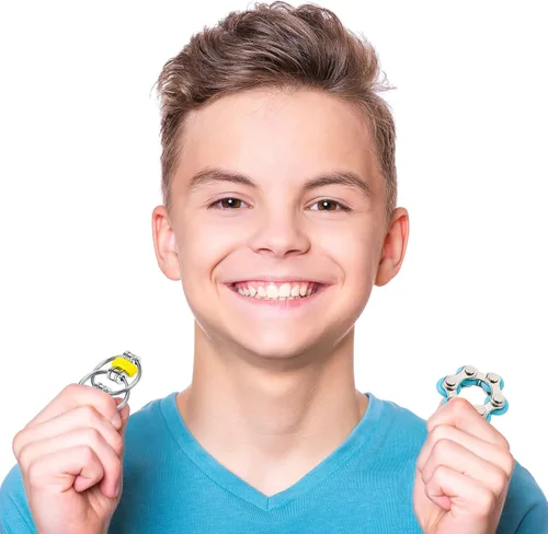 Miniatura 3 de Hicarer El juego de 8 piezas de juguetes para ansiedad incluye 4 cadenas de rodillos flippy y 4 cadenas de seis rodillos para bicicleta, regalos rosa