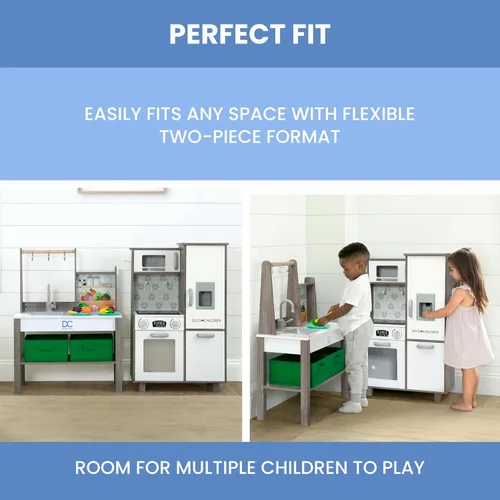 Miniatura 3 de Delta Children - Cocina de juguete de esquina todo en uno Gourmet - Juego de cocina de juguete con estufa segura y sin calor con luces, horno