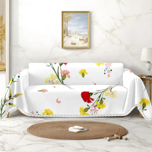Miniatura 9 de Funda de sofá con estampado de piña a rayas, fundas de sofá para sillón, funda resistente a las manchas, protector universal de muebles
