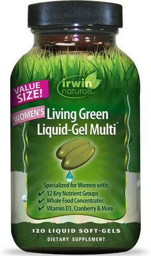 Miniatura 9 de Irwin Naturals Living Green Liquid Gel Multi para Mujer - 90 Geles Líquidos Suaves