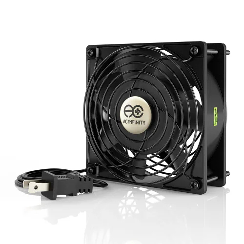 AC Infinity Ventilador Axial 1238, Muffin, 115 V 120 V CA 120 mm x 38 mm, alta velocidad, para proyectos de ventilación y refrigeración de bricolaje