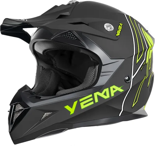 Miniatura 11 de Casco para Dirt Bike YEMA aprobado por DOT - Casco de motocross ATV MX BMX todoterreno de cara completa con 8 ventilaciones y forro removible, casco