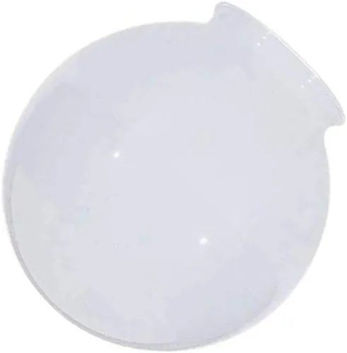 Miniatura 2 de Globo de cristal blanco de 8 pulgadas - Apertura de ajuste de 4 pulgadas