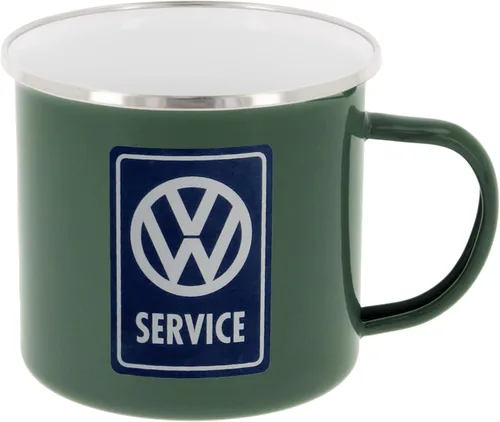 Miniatura 6 de BRISA VW Collection - Taza grande esmaltada para café y té Volkswagen para acampar y al aire libre, T1 autobús autocaravana