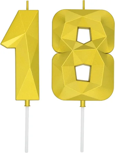 Miniatura 237 de DERVENTA Velas de cumpleaños con números grandes, 3D, color rosa, 3.7 pulgadas, decoración para tartas de fiesta, 1 pieza (número 3 rosa)