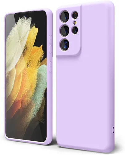 Miniatura 134 de oakxco Funda para teléfono Samsung Galaxy S21 Ultra con agarre de silicona líquida, bonita funda delgada y delgada de goma suave de TPU lisa