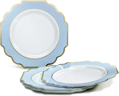 Miniatura 7 de OCCASIONS juego para 25 comensales (200 piezas), 80 comensales (640 piezas), 120 comensales (960 piezas), blanco imperial, 10.5 pulgadas, 7.5 C.