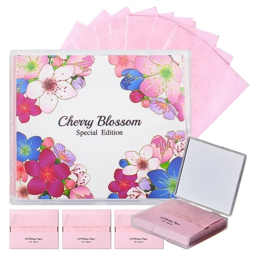 Miniatura 18 de [100 unidades + estuche de espejo] Hojas de secado de aceite de carbón de bambú natural para cara coreana con estuche de espejo