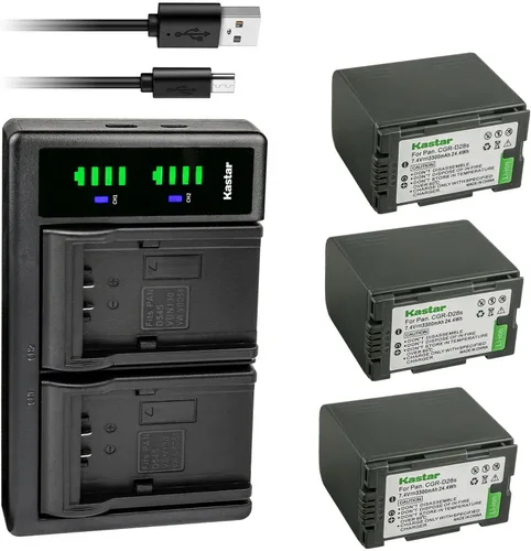 Miniatura 8 de Kastar Paquete de 1 batería CGR-D28 y cargador USB LTD2 de repuesto para Panasonic PV-DV700, PV-DV701, PV-DV702, PV-DV710, PV-DV800, PV-DV800K