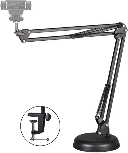 Miniatura 3 de Technical Pro Brazo de grúa de suspensión para cámara web con base y abrazadera de escritorio