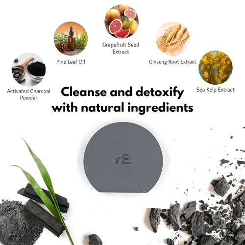 Miniatura 2 de rE: REKURATOR Barra de champú desintoxicante, champú sólido ecológico para el cuidado del cabello para cabello brillante y limpio, pH equilibrado