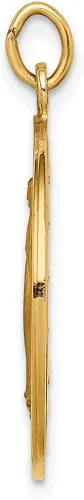 Miniatura 2 de Medalla milagrosa redonda grande pulidasatinada de 14 quilates, 1.083in, 0.837in, estilo XR1774, Metal, no conocido