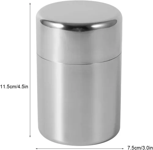 Miniatura 3 de Yosoo Health Gear Recipiente de acero de lata de té con tapa, latas de té de acero inoxidable para té suelto, recipientes de metal con tapa de sello