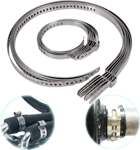 Miniatura 4 de 10 piezas de kit de abrazadera de arranque de eje CV, abrazadera de eje de transmisión ajustable de acero inoxidable, 5 piezas pequeñas y 5 piezas