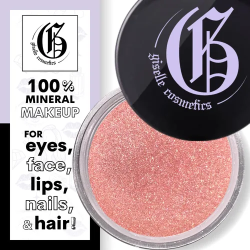 Miniatura 6 de Sombra de ojos mineral suelta en tonos pastel de rosa naranja, orgánica, sin talco, paleta de sombra de ojos de alto pigmento con sombra de ojos