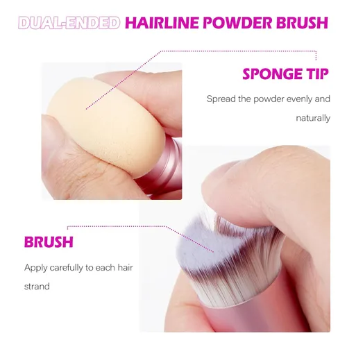 Miniatura 5 de Acomler Tinte para retoque de raíz, cobertura instantánea de raíz, polvo de línea capilar negra, fibras de cabello gris para adelgazamiento, polvo