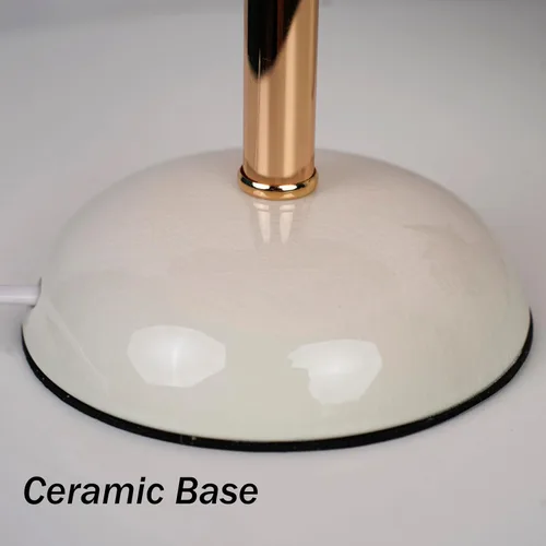 Miniatura 7 de Meefad Lámpara de noche de plumas, luz nocturna LED moderna con base de cerámica, lámpara de mesa rosa para dormitorio Rosado