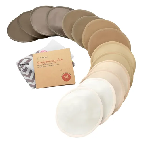 Miniatura 17 de Almohadillas de lactancia de viscosa de bambú orgánico, 8 almohadillas lavables para lactancia materna, bolsa de lavado, reutilizables